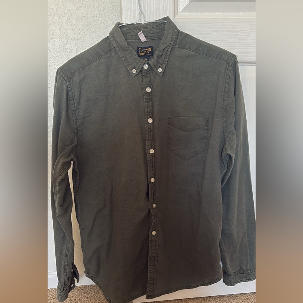 Men’s Cotton Green Button Down